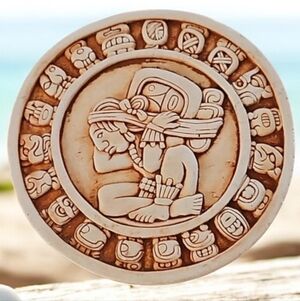 Round horoscope Wall hanger decor from Cancun Mexico 5.25" round hanger on back